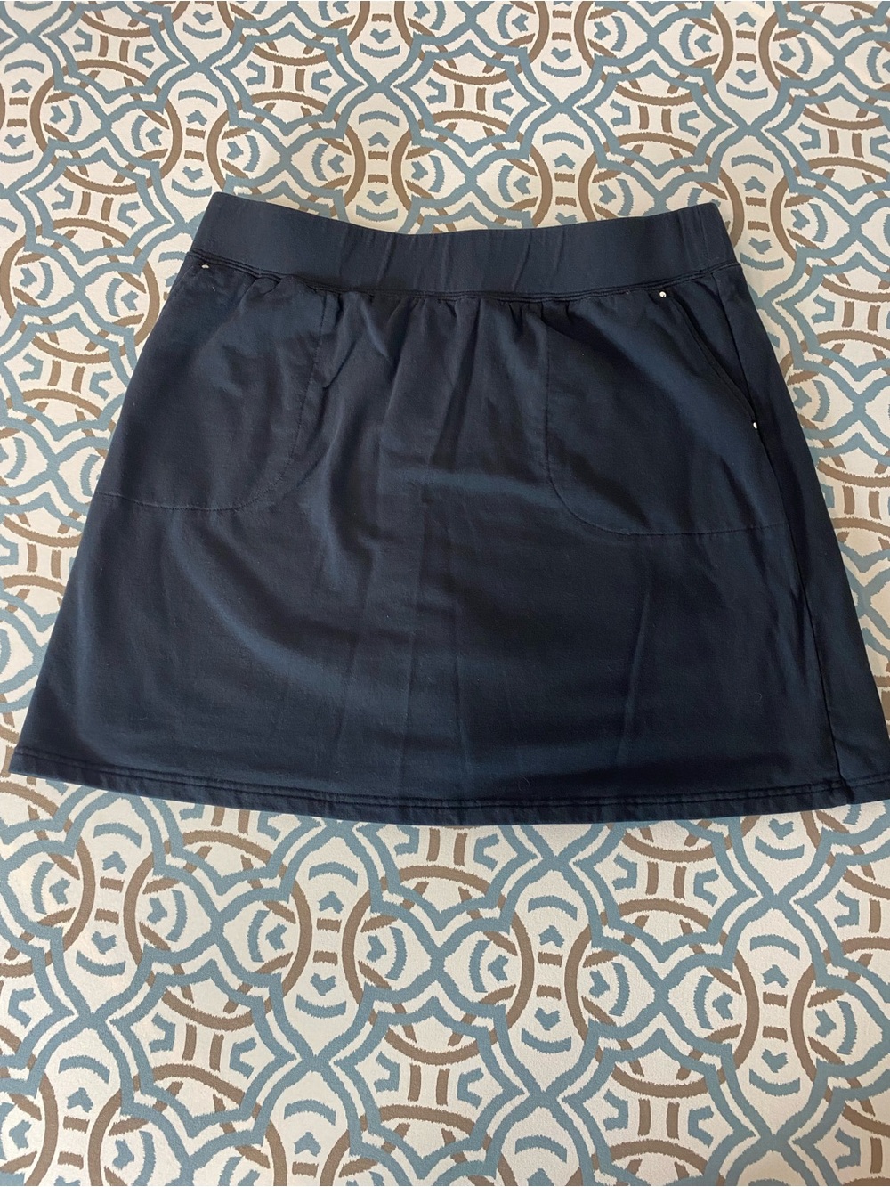Classic navy Women's A-Line Skirt with shorts